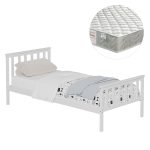 ΚΡΕΒΑΤΙ ΠΑΙΔΙΚΟ ΜΕ ΣΤΡΩΜΑ GIMLY HM21300.01 ΞΥΛΟ ΠΕΥΚΟΥ ΣΕ ΛΕΥΚΟ ΓΙΑ ΣΤΡΩΜΑ 90x190εκ