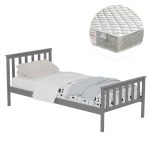 ΚΡΕΒΑΤΙ ΠΑΙΔΙΚΟ ΜΕ ΣΤΡΩΜΑ GIMLY HM21300.02 ΞΥΛΟ ΠΕΥΚΟΥ ΣΕ ΓΚΡΙ- ΓΙΑ ΣΤΡΩΜΑ 90x190εκ