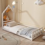 ΚΡΕΒΑΤΙ ΠΑΙΔΙΚΟ ΜΕ ΣΤΡΩΜΑ HOUSER HM21301 ΞΥΛΟ ΠΕΥΚΟΥ ΣΕ ΛΕΥΚΟ--ΣΤΡΩΜΑ 90x190εκ - Image 2
