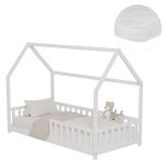 ΚΡΕΒΑΤΙ ΠΑΙΔΙΚΟ ΜΕ ΣΤΡΩΜΑ PHYLLIS HM21304.01 ΞΥΛΟ ΠΕΥΚΟΥ ΣΕ ΛΕΥΚΟ--ΣΤΡΩΜΑ 90x190εκ