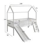 ΚΡΕΒΑΤΙ ΠΑΙΔΙΚΟ ΤΣΟΥΛΗΘΡΑ PHYLLIS HM21310.01 ΠΕΥΚΟ ΣΕ ΛΕΥΚΟ--ΜΕ ΣΤΡΩΜΑ 90x190εκ - Image 3