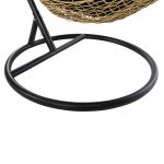 ΚΡΕΜΑΣΤΗ ΠΟΛΥΘΡΟΝΑ ΦΩΛΙΑ MILLIE HM5996.04 ΜΕΤΑΛΛΟ ΜΑΥΡΟ-ΣΥΝΘ.RATTAN ΜΠΕΖ Φ95x195Υεκ. - Image 10