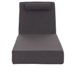 ΜΑΞΙΛΑΡΙ ΞΑΠΛΩΣΤΡΑΣ KIHEI HM21094.03 OLEFIN ΣΚΟΥΡΟ ΓΚΡΙ ΜΕ FOAM 198x70x20Υεκ - Image 5