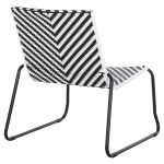 ΜΕΤΑΛΛΙΚΗ ΚΑΡΕΚΛΑ PONY HM6082 ΜΑΥΡΟ & ΑΣΠΡΟ ΣΥΝΘ.RATTAN 66x68x75Υεκ. - Image 5