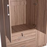 ΝΤΟΥΛΑΠΑ ΜΕ ΚΑΘΡΕΦΤΗ & ΣΥΡΤΑΡΙΑ JARRY HM2485.11 SONAMA OAK ΜΕΛΑΜΙΝΗ 119x48x183Υεκ - Image 6
