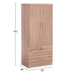 ΝΤΟΥΛΑΠΑ ΜΕ ΣΥΡΤΑΡΙΑ REINA HM2484.11 SONAMA OAK ΜΕΛΑΜΙΝΗ 80x48x183Υεκ. - Image 2