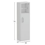 ΝΤΟΥΛΑΠΙ ΜΠΑΝΙΟΥ DAMIEN HM9025.12 ΜΕΛΑΜΙΝΗ ΛΕΥΚΗ 20x13x70Yεκ. - Image 2