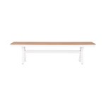 ΠΑΓΚΑΚΙ ΑΛΟΥΜΙΝΙΟΥ TAWNEE HM6038.02 ΛΕΥΚΟ-POLYWOOD ΚΑΘΙΣΜΑ ΦΥΣΙΚΟ 150x36x45Υεκ. - Image 3