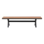 ΠΑΓΚΑΚΙ ΑΛΟΥΜΙΝΙΟΥ TAWNEE HM6040.01 ΑΝΘΡΑΚΙ-POLYWOOD ΚΑΘΙΣΜΑ ΦΥΣΙΚΟ 220x36x44,5Υεκ. - Image 3