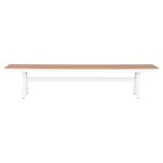 ΠΑΓΚΑΚΙ ΑΛΟΥΜΙΝΙΟΥ TAWNEE HM6040.02 ΛΕΥΚΟ-POLYWOOD ΚΑΘΙΣΜΑ ΦΥΣΙΚΟ 220x36x44,5Υεκ. - Image 3