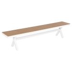ΠΑΓΚΑΚΙ ΑΛΟΥΜΙΝΙΟΥ TAWNEE HM6040.02 ΛΕΥΚΟ-POLYWOOD ΚΑΘΙΣΜΑ ΦΥΣΙΚΟ 220x36x44,5Υεκ. - Image 5