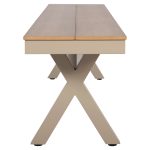 ΠΑΓΚΑΚΙ ΑΛΟΥΜΙΝΙΟΥ TAWNEE HM6040.04 ΣΑΜΠΑΝΙ-POLYWOOD ΚΑΘΙΣΜΑ ΦΥΣΙΚΟ 220x36x44,5Υεκ. - Image 5