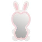 ΠΑΙΔΙΚΟΣ ΚΑΘΡΕΦΤΗΣ ΔΑΠΕΔΟΥ BUNNY HM4489.01 MDF ΡΟΖ & ΛΕΥΚΟ-ΜΑΥΡΟ STAND 80x162Υεκ. - Image 3