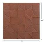ΠΙΝΑΚΑΣ ΤΕΤΡΑΓΩΝΟΣ ΣΕΙΡΑ SANTORINI HM4524 MDF ΣΕ ΚΑΦΕ ΧΡΩΜΑ 80x5(πάχος)x80Υεκ. - Image 2
