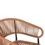 ΠΟΛΥΘΡΟΝΑ ΑΛΟΥΜΙΝΙΟΥ EULO HM5783.13 ΜΑΥΡΗ-ΣΥΝΘΕΤΙΚΟ RATTAN ΜΠΕΖ 55,5x63,5x78Y εκ. - Image 9