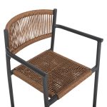 ΠΟΛΥΘΡΟΝΑ ΑΛΟΥΜΙΝΙΟΥ STER HM5786.12 ΑΝΘΡΑΚΙ-ΣΥΝΘ.RATTAN ΜΠΕΖ 55,5x53x78Υεκ. - Image 8