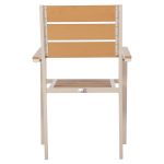 ΠΟΛΥΘΡΟΝΑ ΑΛΟΥΜΙΝΙΟΥ SAGA HM5981.04 ΣΑΜΠΑΝΙ-POLYWOOD ΣΕ ΦΥΣΙΚΟ 55x55x86Υεκ. - Image 6