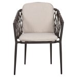 ΠΟΛΥΘΡΟΝΑ ΑΛΟΥΜΙΝΙΟΥ BOLLY HM6080 ΚΑΦΕ-ΣΥΝΘ.RATTAN ΚΑΦΕ-ΜΠΕΖ ΜΑΞΙΛΑΡΙΑ 58,5x67x86Υεκ - Image 3