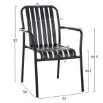ΠΟΛΥΘΡΟΝΑ ΑΛΟΥΜΙΝΙΟΥ RACHEL HM6088.01 ΜΑΥΡΗ 63x58x85Υεκ. - Image 2