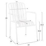 ΠΟΛΥΘΡΟΝΑ ΑΛΟΥΜΙΝΙΟΥ RACHEL HM6088.02 ΛΕΥΚΗ 63x58x85Υεκ. - Image 2