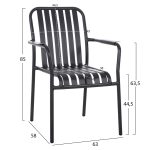 ΠΟΛΥΘΡΟΝΑ ΑΛΟΥΜΙΝΙΟΥ RACHEL HM6088.10 ΑΝΘΡΑΚΙ 63x58x85Υεκ. - Image 2