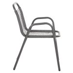 ΠΟΛΥΘΡΟΝΑ ΕΞ.ΧΩΡΟΥ AVRIL HM5968.01 ΜΕΤΑΛΛΟ ΚΑΙ ΣΥΝΘ.RATTAN ΣΕ ΓΚΡΙ 54,5x56x78Υεκ. - Image 4