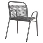 ΠΟΛΥΘΡΟΝΑ ΕΞ.ΧΩΡΟΥ AVRIL HM5968.01 ΜΕΤΑΛΛΟ ΚΑΙ ΣΥΝΘ.RATTAN ΣΕ ΓΚΡΙ 54,5x56x78Υεκ. - Image 5
