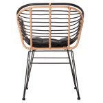 ΠΟΛΥΘΡΟΝΑ ALLEGRA HM5663.11 ΜΕΤΑΛ.ΣΚΕΛΕΤΟΣ-P.E.RATTAN ΜΠΕΖ-ΜΑΥΡΟ 58x59x81Υεκ - Image 6