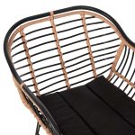 ΠΟΛΥΘΡΟΝΑ ALLEGRA HM5663.11 ΜΕΤΑΛ.ΣΚΕΛΕΤΟΣ-P.E.RATTAN ΜΠΕΖ-ΜΑΥΡΟ 58x59x81Υεκ - Image 7