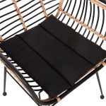 ΠΟΛΥΘΡΟΝΑ ALLEGRA HM5663.11 ΜΕΤΑΛ.ΣΚΕΛΕΤΟΣ-P.E.RATTAN ΜΠΕΖ-ΜΑΥΡΟ 58x59x81Υεκ - Image 9