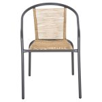 ΠΟΛΥΘΡΟΝΑ SWIFTER HM5969.02 ΜΕΤΑΛΛΟ ΓΚΡΙ-ΣΥΝΘ. RATTAN ΣΕ ΦΥΣΙΚΟ 54x61x75Υεκ. - Image 3