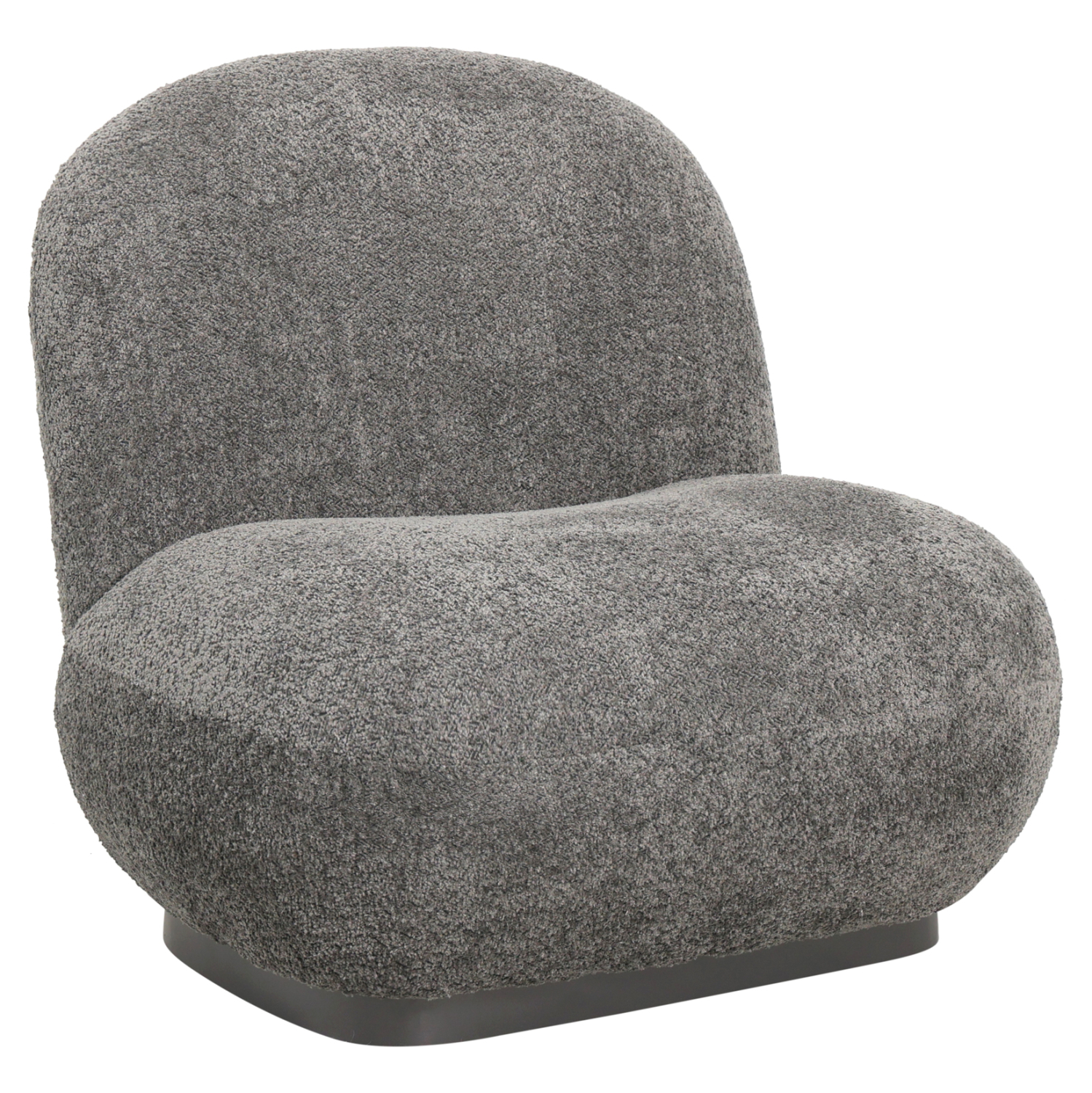 polythrona-fb9959101-gkri-mpoykle-yfasma ΠΟΛΥΘΡΟΝΑ BEANY HM9591.01 ΓΚΡΙ ΜΠΟΥΚΛΕ ΥΦΑΣΜΑ 85x82x77Υ εκ. - Image 1