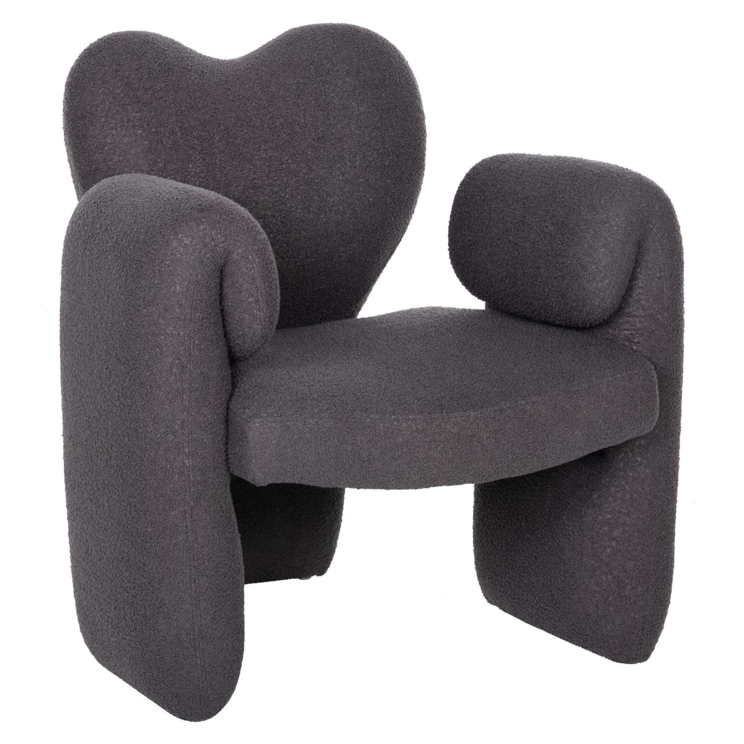 polythrona-fb9977701-gkri-teddy-yfasma-8 ΠΟΛΥΘΡΟΝΑ HARTT HM9777.01 ΓΚΡΙ TEDDY ΥΦΑΣΜΑ 84x74x87Yεκ. - Image 1
