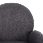 ΠΟΛΥΘΡΟΝΑ ΠΕΡΙΣΤΡΕΦ. WINON HM9778.01 ΓΚΡΙ TEDDY ΥΦΑΣΜΑ-ΜΑΥΡΟ ΜΕΤΑΛΛΟ 65x67x92Υ εκ. - Image 8