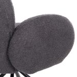 ΠΟΛΥΘΡΟΝΑ ΠΕΡΙΣΤΡΕΦ. WINON HM9778.01 ΓΚΡΙ TEDDY ΥΦΑΣΜΑ-ΜΑΥΡΟ ΜΕΤΑΛΛΟ 65x67x92Υ εκ. - Image 9