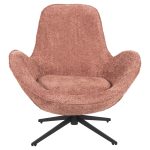 ΠΟΛΥΘΡΟΝΑ ΠΕΡΙΣΤΡΕΦΟΜΕΝΗ BRYNN HM9594.02 ΡΟΖ ΜΠΟΥΚΛΕ-ΜΑΥΡΗ ΜΕΤΑΛ. ΒΑΣΗ 88x76x88Υεκ - Image 3
