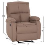 ΠΟΛΥΘΡΟΝΑ RELAX DIONI HM3296.03 ΜΠΕΖ ΥΦΑΣΜΑ 85x90x100Υεκ. - Image 2