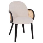 ΠΟΛΥΘΡΟΝΑ ΤΡΑΠΕΖΑΡΙΑΣ BECKER HM18246.02 PLYWOOD ΜΑΥΡΟ--ΕΚΡΟΥ ΥΦΑΣΜΑ 54x62x79Υεκ.
