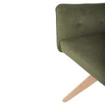 ΠΟΛΥΘΡΟΝΑ ΤΡΑΠΕΖΑΡΙΑΣ QUILL HM9843.05 ΠΡΑΣΙΝΟ ΥΦΑΣΜΑ-ΞΥΛΟ ΟΞΙΑΣ ΠΟΔΙΑ 61x57,5x91Υεκ. - Image 9