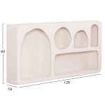 ΡΑΦΙ ΤΟΙΧΟΥ ΣΕΙΡΑ SANTORINI HM18063.01 MDF ΣΕ ΥΠΟΛΕΥΚΟ 120x18x60Υεκ. - Image 2