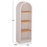 ΡΑΦΙΕΡΑ ΣΕΙΡΑ SANTORINI HM18045 MDF ΥΠΟΛΕΥΚΟ-ΡΑΦΙΑ ΞΥΛΟ ΕΛΑΤΟΥ ΦΥΣΙΚΟ 60x38,5x179Υεκ. - Image 2