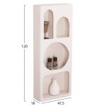 ΡΑΦΙΕΡΑ ΤΟΙΧΟΥ ΣΕΙΡΑ SANTORINI HM18069 MDF ΣΕ ΥΠΟΛΕΥΚΟ ΧΡΩΜΑ 47,5x18x120Υεκ. - Image 2