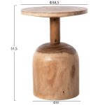 ΣΕΤ 2 ΤΡΑΠΕΖΙΑ ΕΣ. ΧΩΡΟΥ PUMBE HM10710 ΜΑΣΙΦ ΞΥΛΟ SUAR-ΦΥΣΙΚΟ Φ38,5 & Φ39,5εκ - Image 2