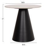 ΣΕΤ 2 ΤΡΑΠΕΖΙΑ ΣΑΛΟΝΙΟΥ RIDGE(X) HM18307.02 SINTERED STONE TOPS--ΒΑΣΕΙΣ ΜΑΥΡΕΣ Φ50 & Φ70 - Image 3