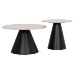 ΣΕΤ 2 ΤΡΑΠΕΖΙΑ ΣΑΛΟΝΙΟΥ RIDGE(X) HM18307.02 SINTERED STONE TOPS--ΒΑΣΕΙΣ ΜΑΥΡΕΣ Φ50 & Φ70 - Image 4