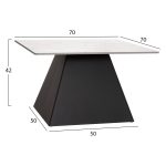 ΣΕΤ 2 ΤΡΑΠΕΖΙΑ ΣΑΛΟΝΙΟΥ QUBER(X) HM18311.02 SINTERED STONE ΤΕΤΡΑΓΩΝΟ--ΒΑΣΕΙΣ ΜΑΥΡΕΣ - Image 2