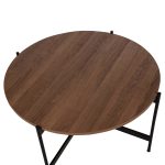 ΣΕΤ 2ΤΜΧ ΤΡΑΠΕΖΙΑ ΣΑΛΟΝΙΟΥ RONDA HM21089.03 MDF ΣΕ ΚΑΡΥΔΙ ΧΡΩΜΑ Φ80εκ & Φ50εκ - Image 5