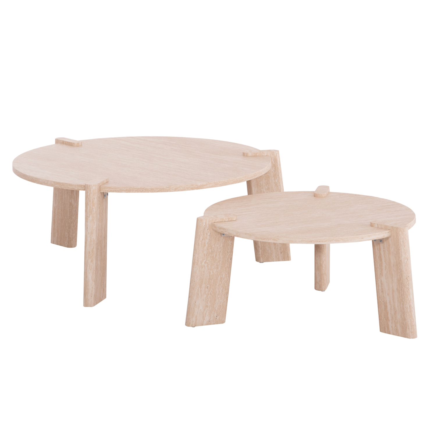 set-2tmch-trapezia-salonioy-fb9994301-md ΣΕΤ 2ΤΜΧ ΤΡΑΠΕΖΙΑ ΣΑΛΟΝΙΟΥ EQUIL HM9943.01 MDF ΜΕ ΜΕΛΑΜΙΝΗ-ΦΥΣΙΚΟ 66x66εκ + 87x87εκ - Image 1