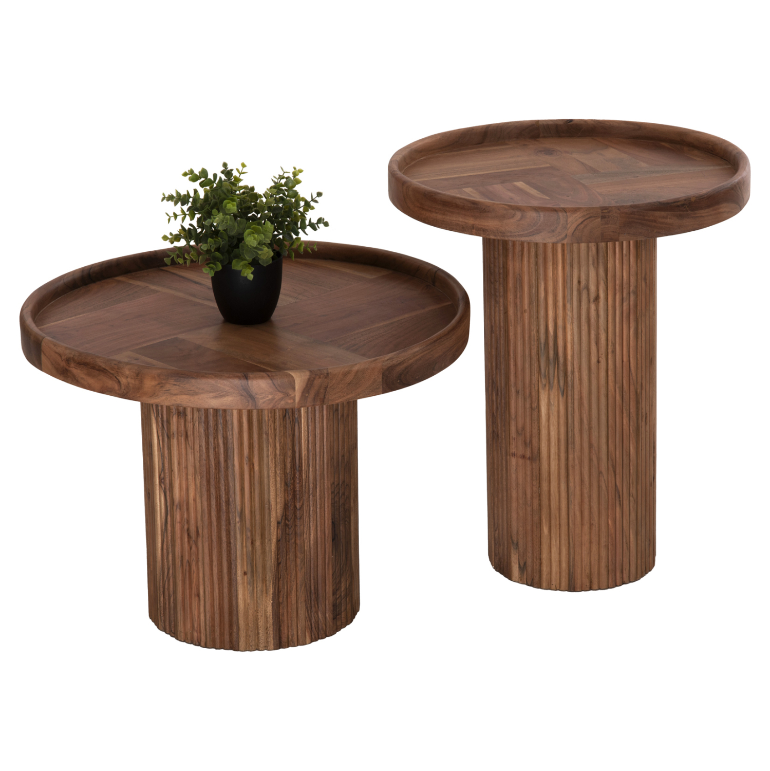 set-2tmch-trapezia-salonioy-stroggyla-fb ΣΕΤ 2ΤΜΧ ΤΡΑΠΕΖΙΑ ΣΑΛΟΝΙΟΥ ΣΤΡΟΓΓΥΛΑ RAJJEH HM11943 ΜΑΣΙΦ ΑΚΑΚΙΑ Φ50 & Φ60εκ. - Image 1