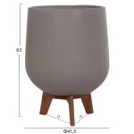 ΣΕΤ 3 ΓΛΑΣΤΡΕΣ ΜΕ TEAK ΒΑΣΕΙΣ TRYLL HM4681.03 FIBER CEMENT--ΓΚΡΙ - Image 2